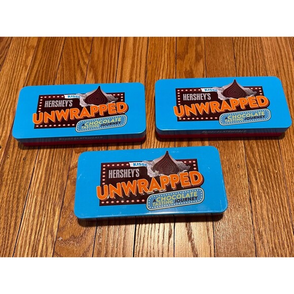 Hershey's Other - Lot of 3 Hershey's Chocolate Unwrapped Tin Hershey Park PA Empty